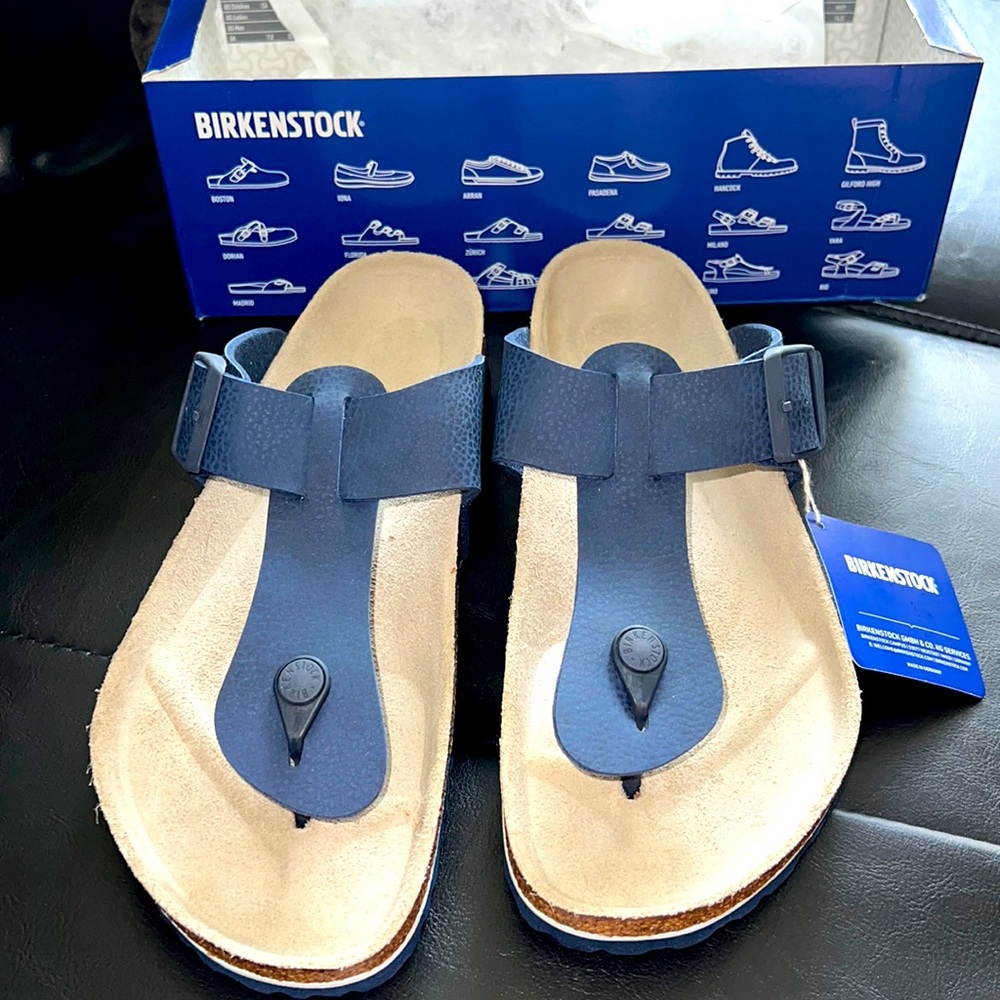 Size 41 / W 10 or M8 Desert Soil Blue Medina Birkenstock Sandals